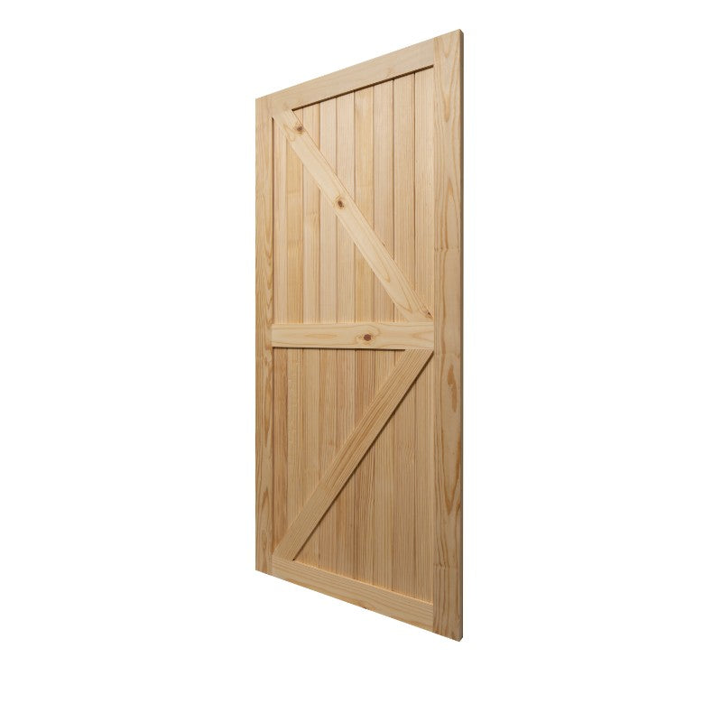 Knotty Pine Unfinished Internal Barn Door 42" 2134 x 1067mm
