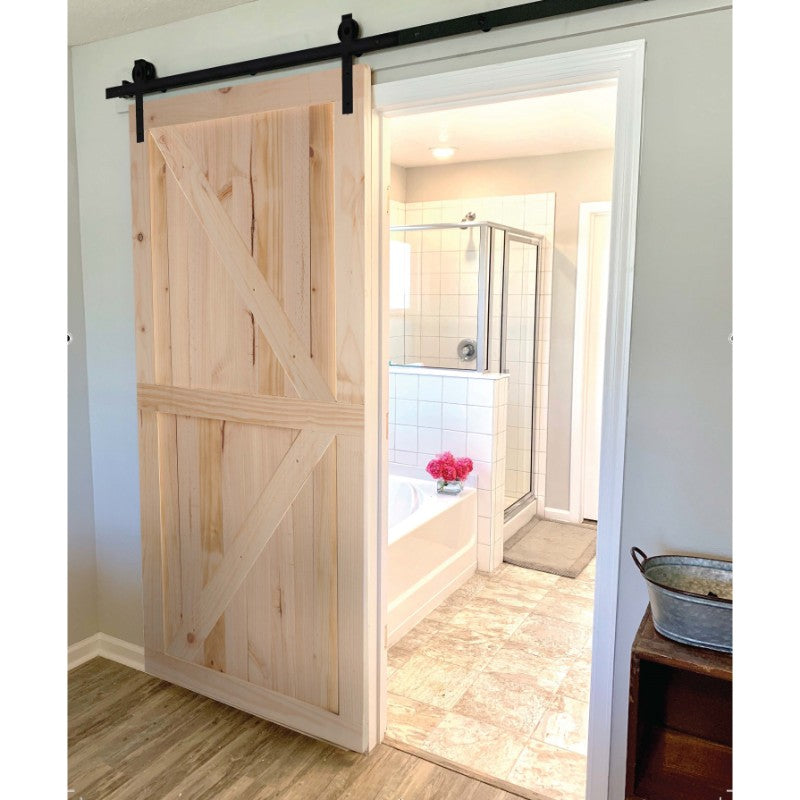 Knotty Pine Unfinished Internal Barn Door 42" 2134 x 1067mm