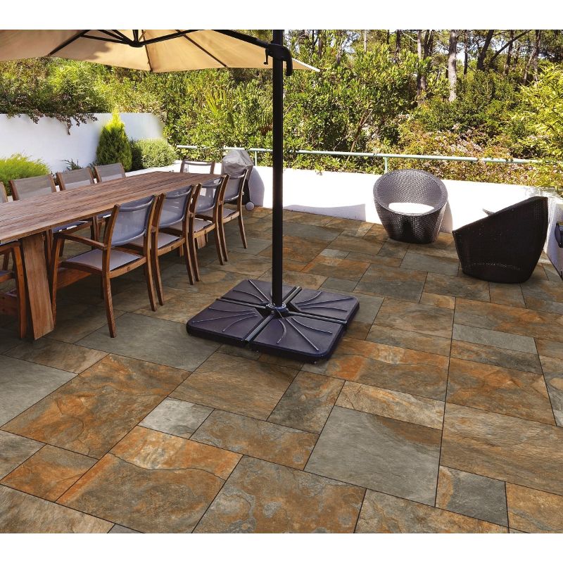 Lake Rustic Copper Vitrified Porcelain Paving Pack