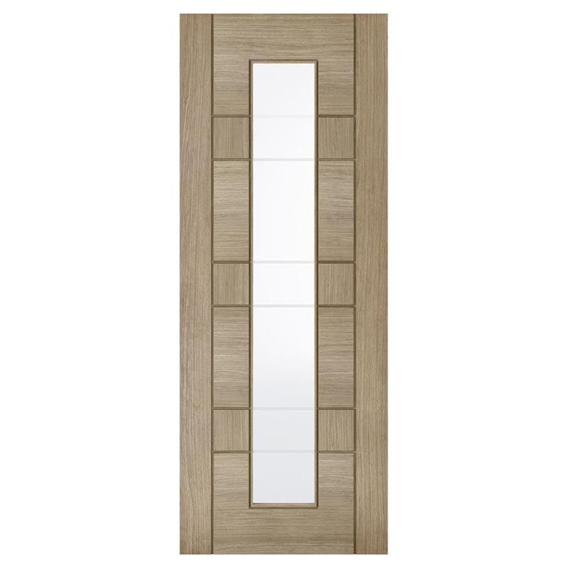 LPD Edmonton Light Grey 1L Pre-Finished Internal Glazed Door - 78in x 33in x 35mm (1981 x 838mm)
