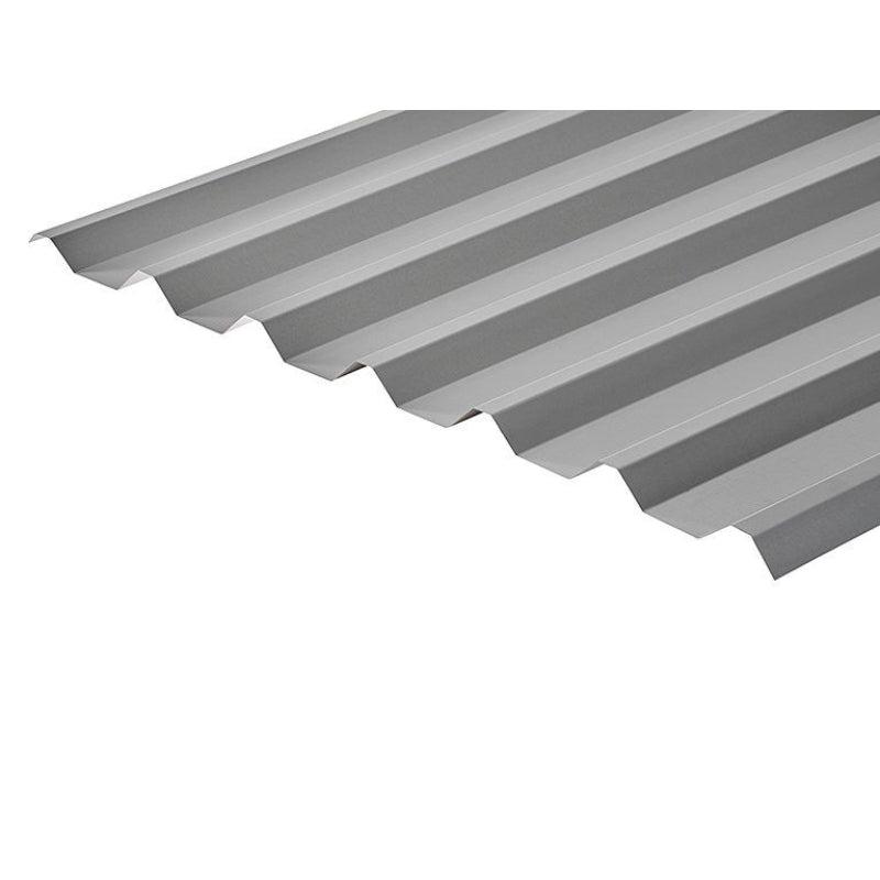 Cladco 34/1000 Box Profile Polyester Paint Coated 0.5mm Metal Roof Sheet Light Grey  - All Sizes