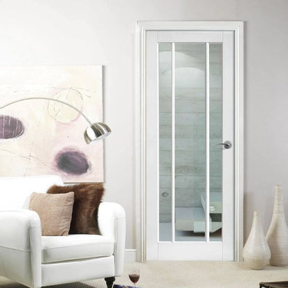 LPD Lincoln White Primed 3 Glass Internal Door-80.3in x 28.6in x 40mm (2040 x 726mm)