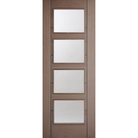 LPD Vancouver Chocolate Grey 4 Lite Glazed Internal Door-1981 mm x 762 mm x 35 mm