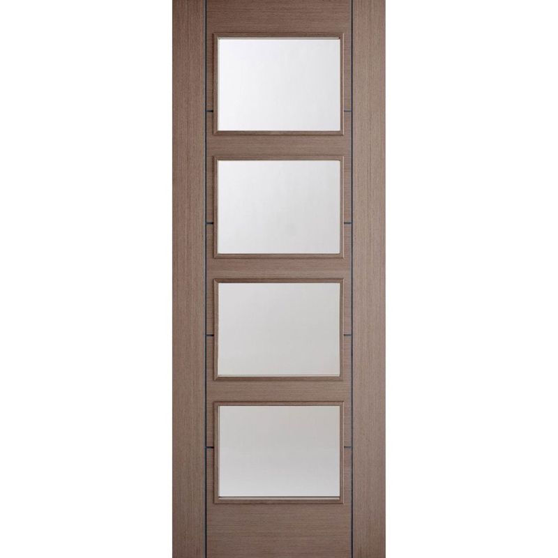 LPD Vancouver Chocolate Grey 4 Lite Glazed Internal Door-1981 mm x 838 mm x 35 mm