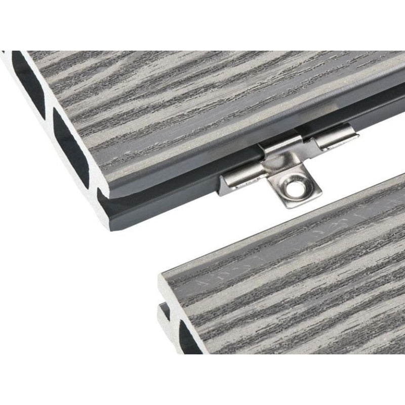 Cladco Composite Decking Stainless Steel Clips + M4 x 30 Stainless Steel Wood Screws (Pack of 100)
