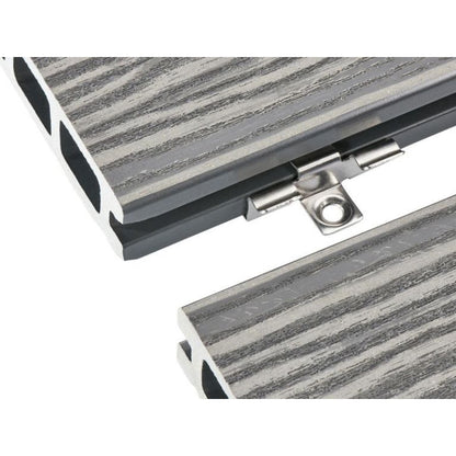 Cladco Composite Decking Stainless Steel Clips + M4 x 30 Stainless Steel Wood Screws (Pack of 100)