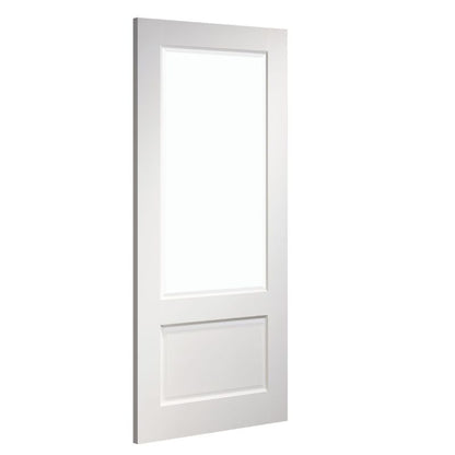 Deanta Madison Clear Bevelled Glaze Interior White Primed Door - 78in x 30in x 35mm (1981 x 762mm)