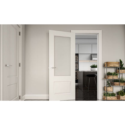 Deanta Madison Clear Bevelled Glaze Interior White Primed Door - 78in x 30in x 35mm (1981 x 762mm)