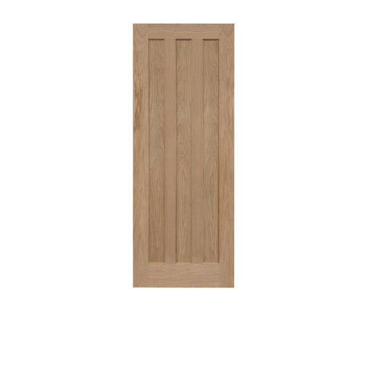 Modern 3 Panel Panel Oak Unfinished Internal Door - All Sizes