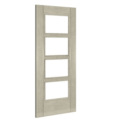 Deanta Montreal Internal Door Light Grey Ash Glazed - 78in x 33in (1981 x 838mm)