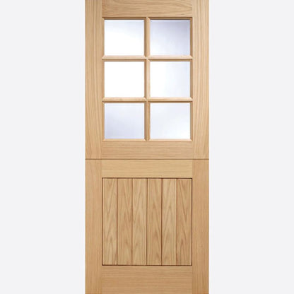 LPD Oak 6 Panel Light External Stable Door 80in x 32in x 44mm (2032 x 813mm)
