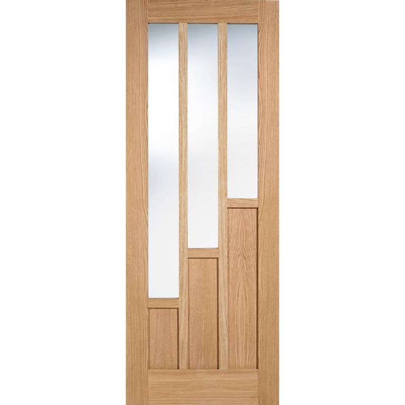 LPD Coventry Pre-Finished Oak Glazed Internal Door-78in x 33in x 35mm (1981 x 838mm)