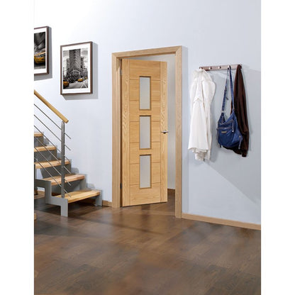 LPD Oak Hampshire Glazed Internal Door-78in x 27in x 35mm (1981 x 686mm)