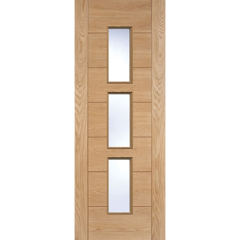 Image for LPD Oak Hampshire Glazed Internal Door-78in x 27in x 35mm (1981 x 686mm)