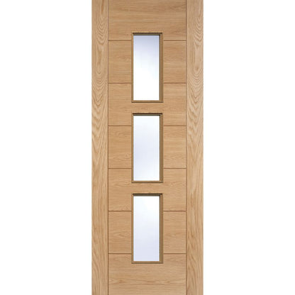 Image for LPD Oak Hampshire Glazed Internal Door-78in x 27in x 35mm (1981 x 686mm)
