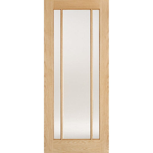 LPD Lincoln Pre-Finished Oak Glazed Internal Door-78in x 27in x 35mm (1981 x 686mm)