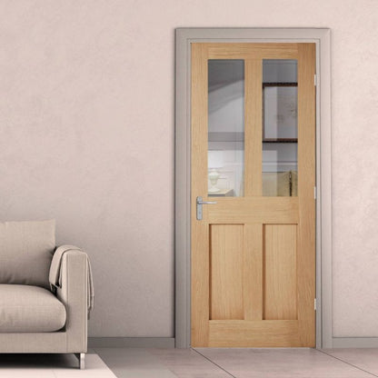 LPD London Oak Glazed Internal Door-78in x 30in x 35mm (1981 x 762mm)