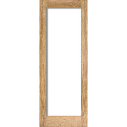 LPD Pattern 10 Oak Clear Glazed Internal Door-80.3in x 24.6in x 40mm (2040 x 626mm)