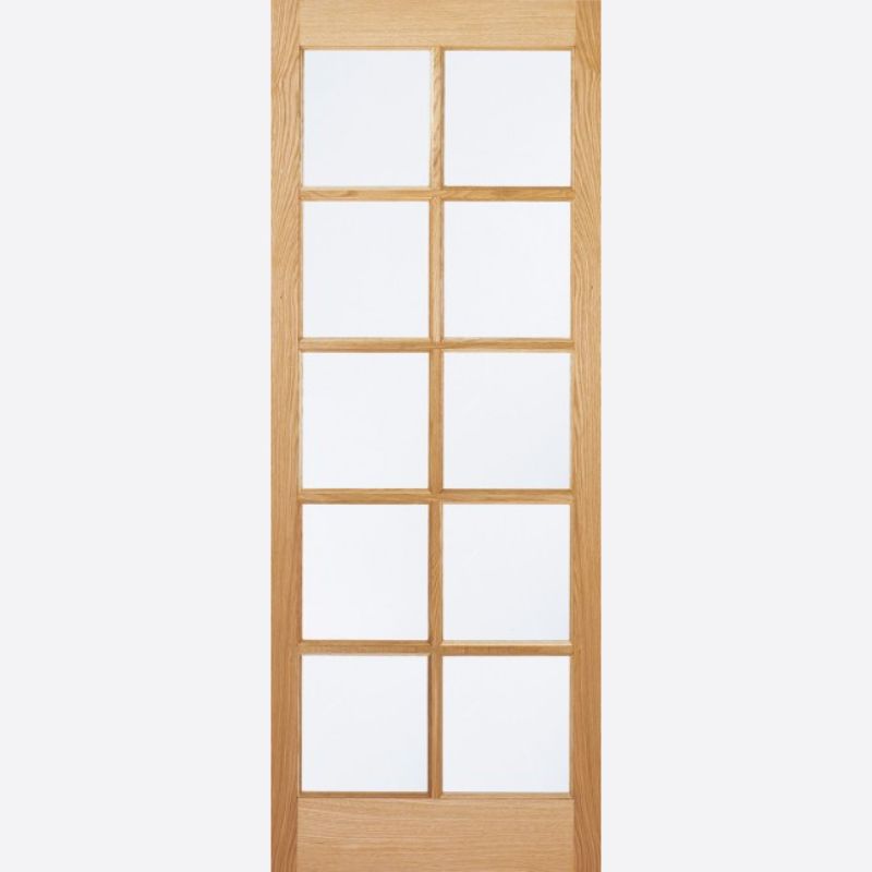 LPD SA Oak Glazed 10 Light Internal Door-78in x 27in x 35mm (1981 x 686mm)