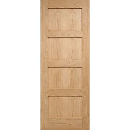 LPD Contemporary Pre-Finished Oak 4 Panel Internal Door-80.3in x 24.6in x 40mm (2040 x 626mm)