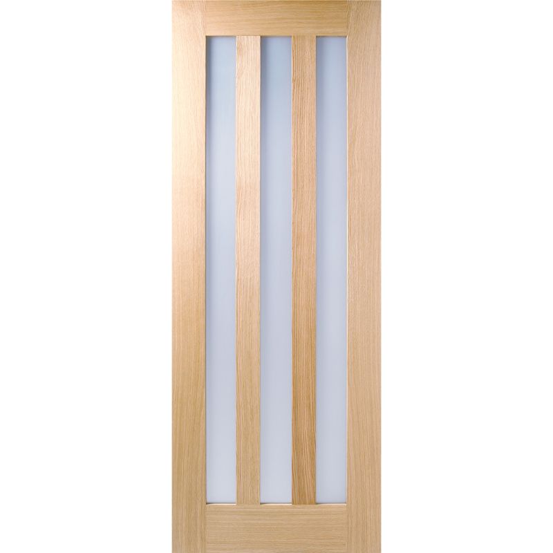 LPD Utah Oak Clear Glass Unfinished Internal Door-78in x 30in x 35mm (1981 x 762mm)
