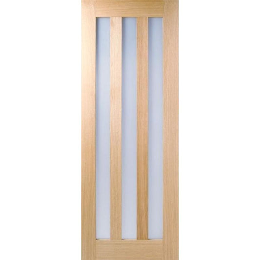 LPD Utah Oak Frosted Glazed Prefinished Internal Door-78in x 24in x 35mm (1981 x 610mm)
