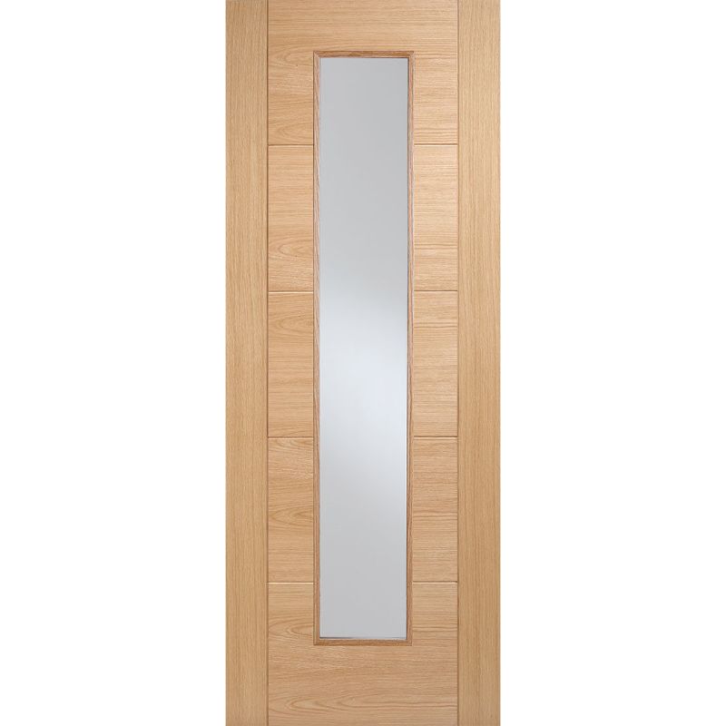 LPD Vancouver Oak Long Lite Glazed Internal Door-78in x 27in x 35mm (1981 x 686mm)