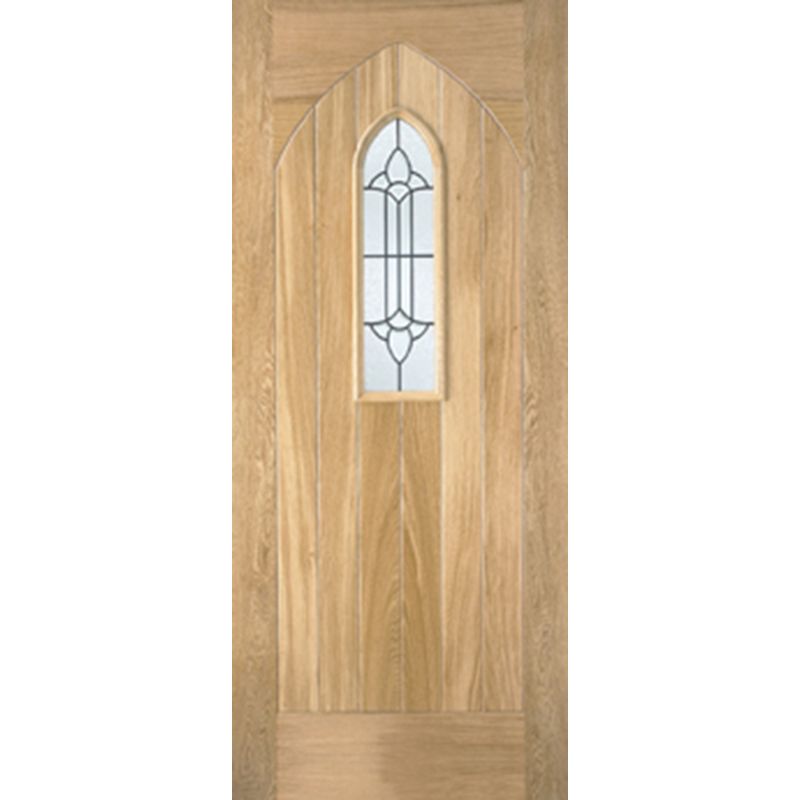 LPD Westminster Oak Dowel Exterior Door-78in x 30in x 44mm (1981 x 762mm)
