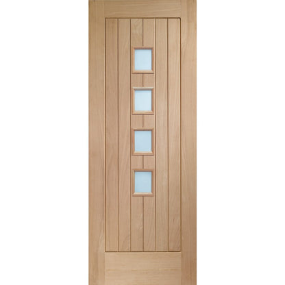 XL Joinery Suffolk Original 4 Light Unfinished Internal Door with Obscure Glass - 1981 x 838 x 35mm (33")