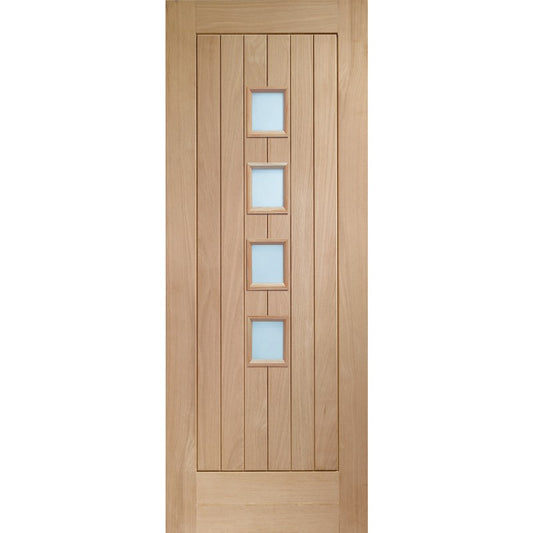 XL Joinery Suffolk Original 4 Light Unfinished Internal Door with Obscure Glass - 1981 x 838 x 35mm (33")