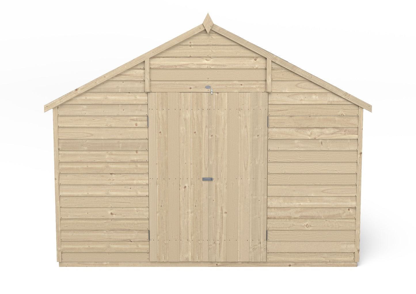 4LIFE Pressure Treated Apex Garden Shed Double Door 10x10ft Overlap