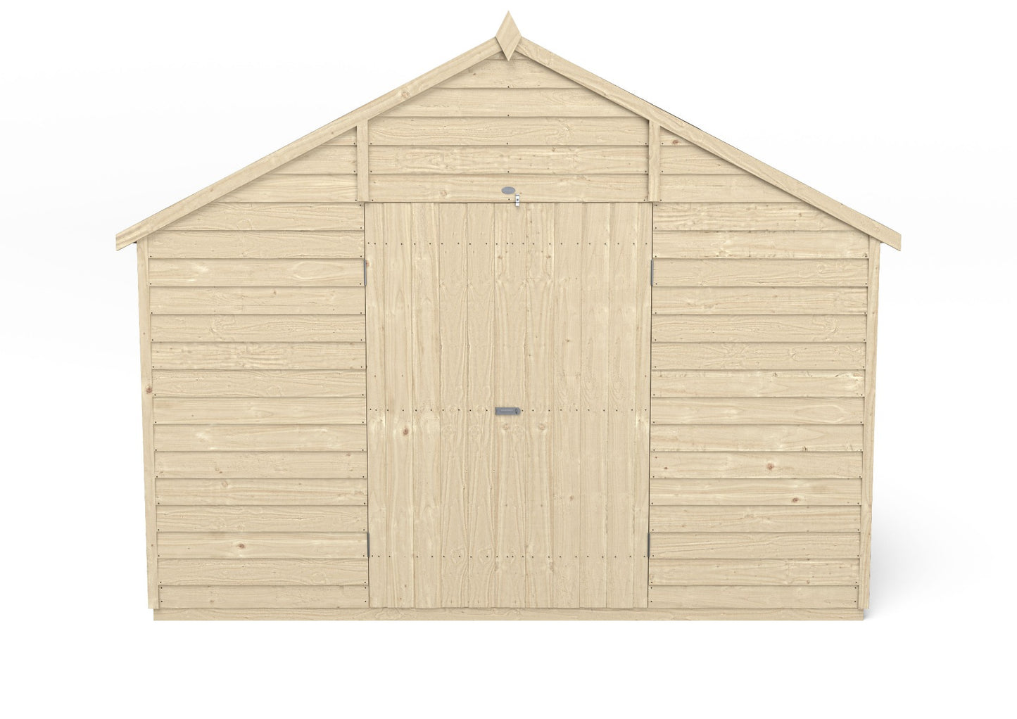 4LIFE Pressure Treated Overlap Apex Shed Double Door 10x15ft