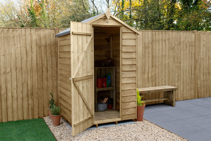 4LIFE Pressure Treated Apex Garden Shed 4x3ft - No Window Overlap