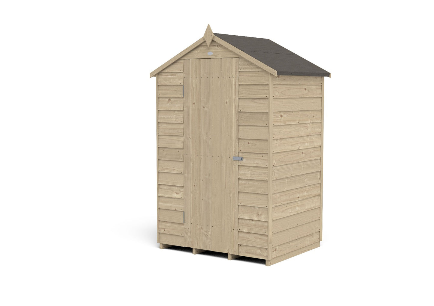 4LIFE Pressure Treated Apex Garden Shed 4x3ft - No Window Overlap