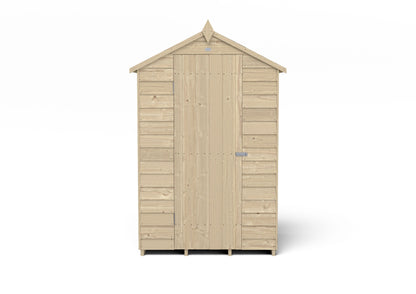 4LIFE Pressure Treated Apex Garden Shed 4x3ft - No Window Overlap