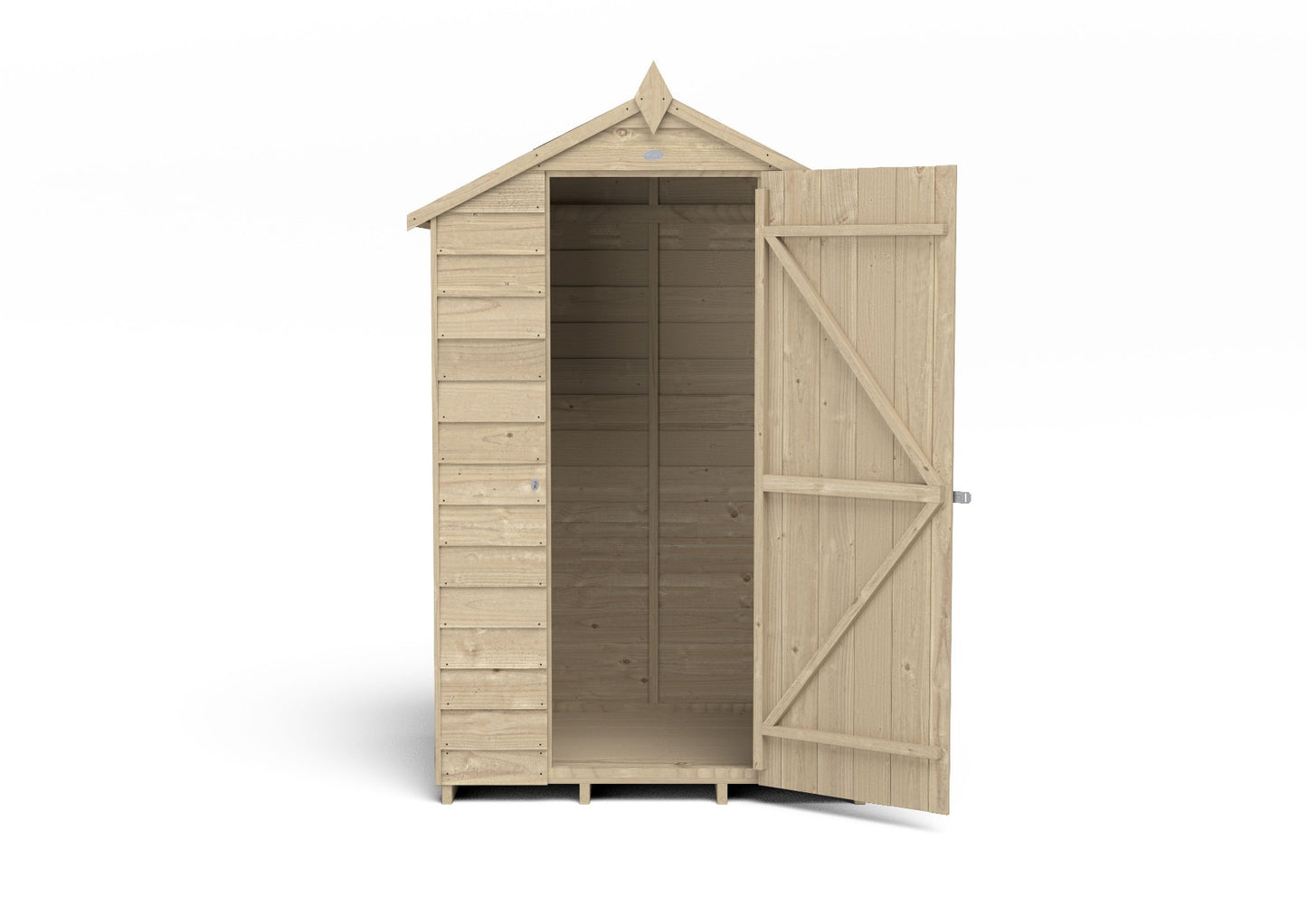 4LIFE Pressure Treated Apex Garden Shed 4x3ft - No Window Overlap