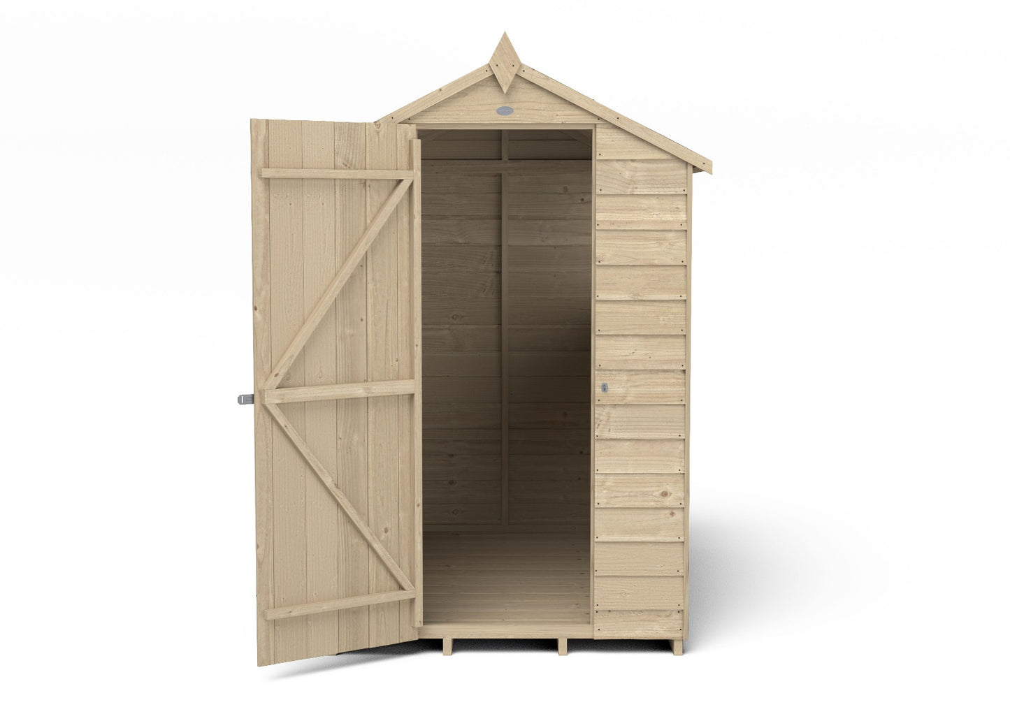 4LIFE Pressure Treated Apex Garden Shed 6x4ft - 4 Windows