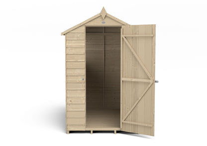 4LIFE Pressure Treated Apex Garden Shed 6x4ft - 4 Windows
