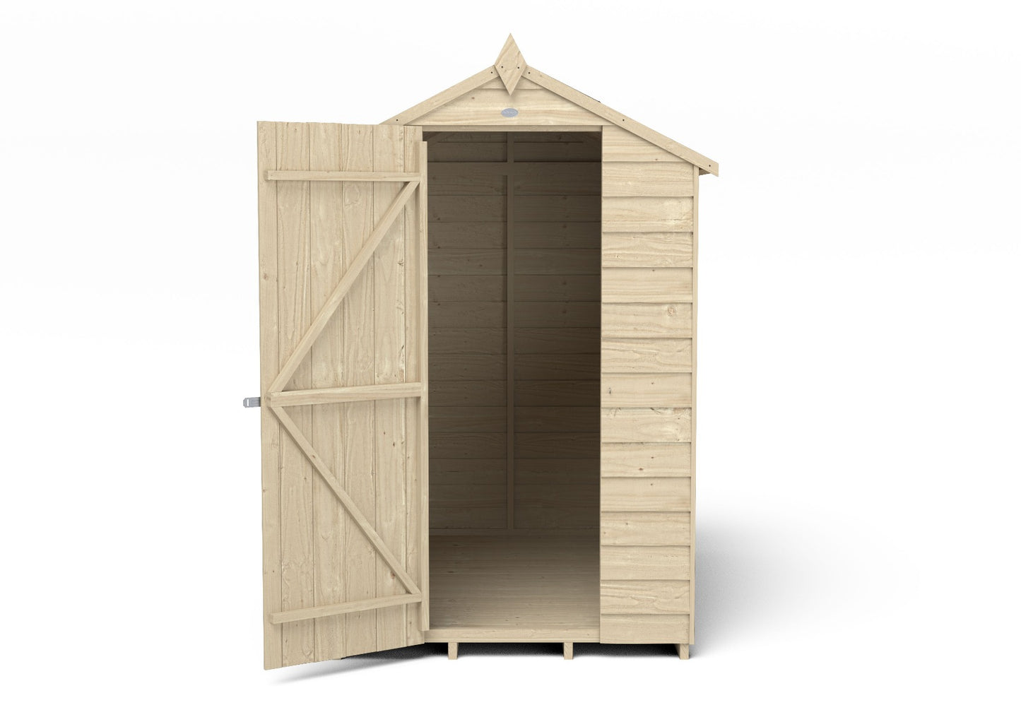 4LIFE Pressure Treated Apex Garden Shed - Overlap Timber 6x4ft