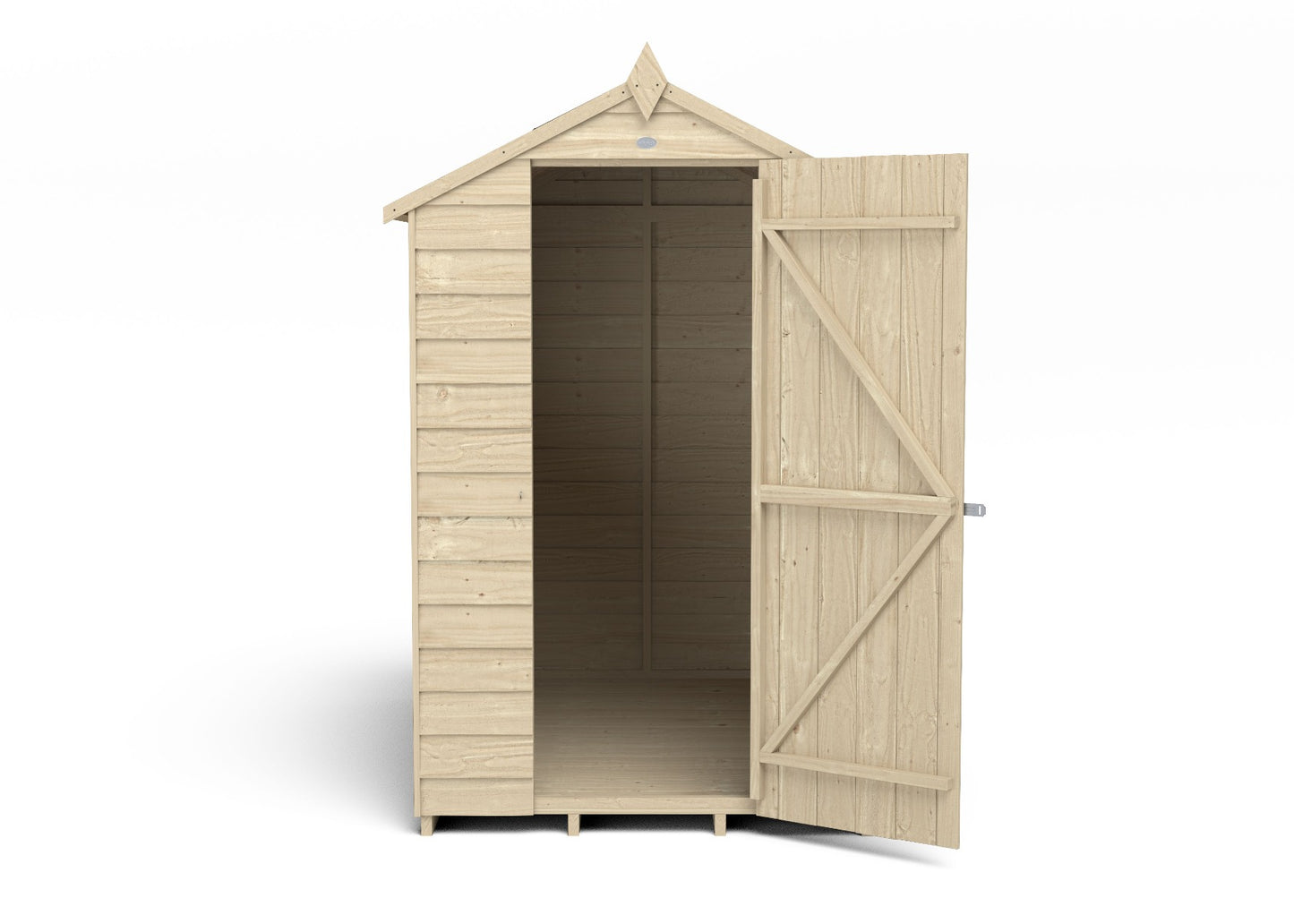 4LIFE Pressure Treated Apex Garden Shed - Overlap Timber 6x4ft