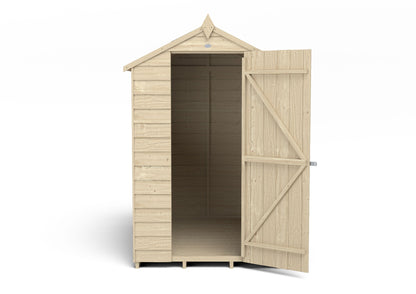 4LIFE Pressure Treated Apex Garden Shed - Overlap Timber 6x4ft