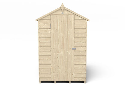 4LIFE 6x4ft Pressure Treated Apex Garden Shed - Overlap Timber