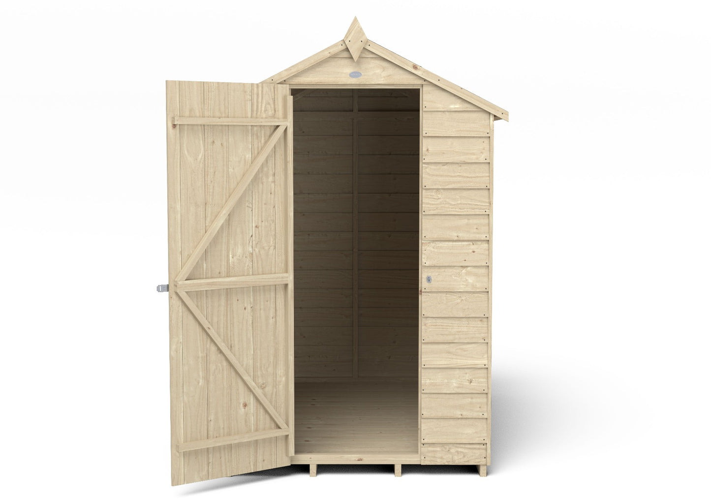 4LIFE 6x4ft Pressure Treated Apex Garden Shed - Overlap Timber