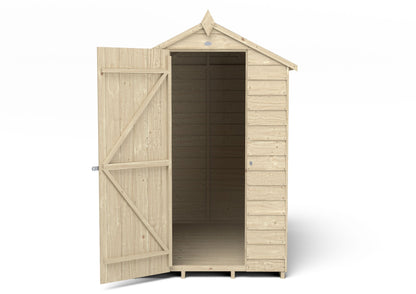 4LIFE 6x4ft Pressure Treated Apex Garden Shed - Overlap Timber