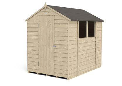 4LIFE Pressure Treated Apex Garden Shed 7x5ft - Overlap Timber