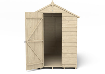 4LIFE Pressure Treated Apex Garden Shed 7x5ft - Overlap Timber