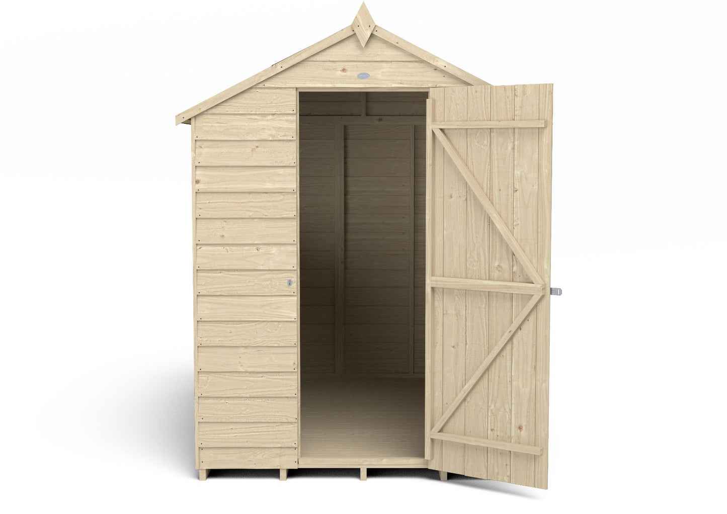 4LIFE Pressure Treated Apex Garden Shed 7x5ft - Overlap Timber