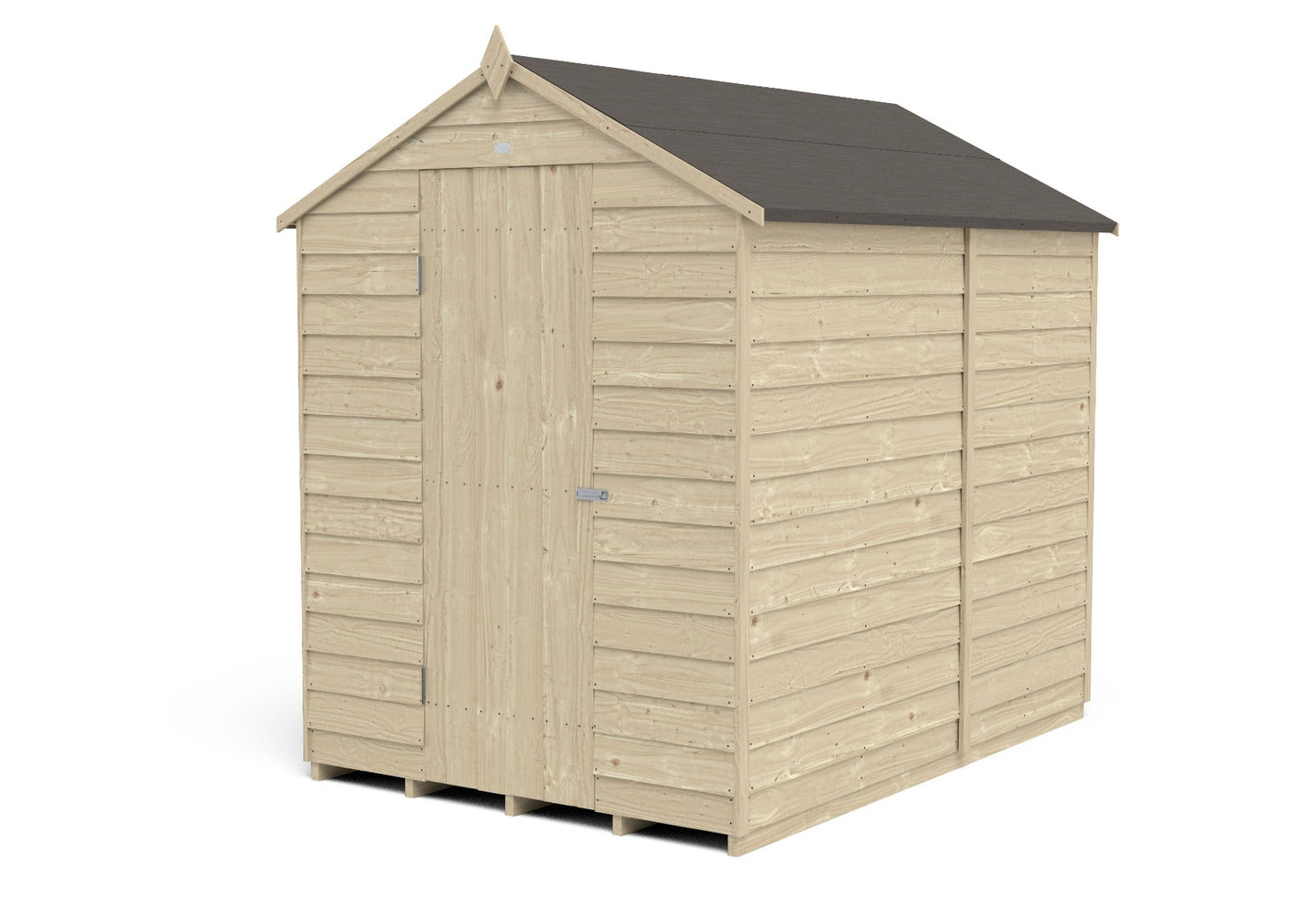 4LIFE Pressure Treated Overlap Apex Shed 7x5ft No Window Heavy Duty
