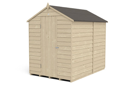 4LIFE Pressure Treated Overlap Apex Shed 7x5ft No Window Heavy Duty