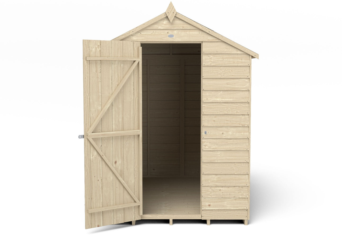4LIFE Pressure Treated Overlap Apex Shed 7x5ft No Window Heavy Duty